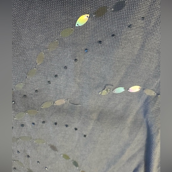 august silk sequin embellished purple cardigan medium - Picture 9 of 11